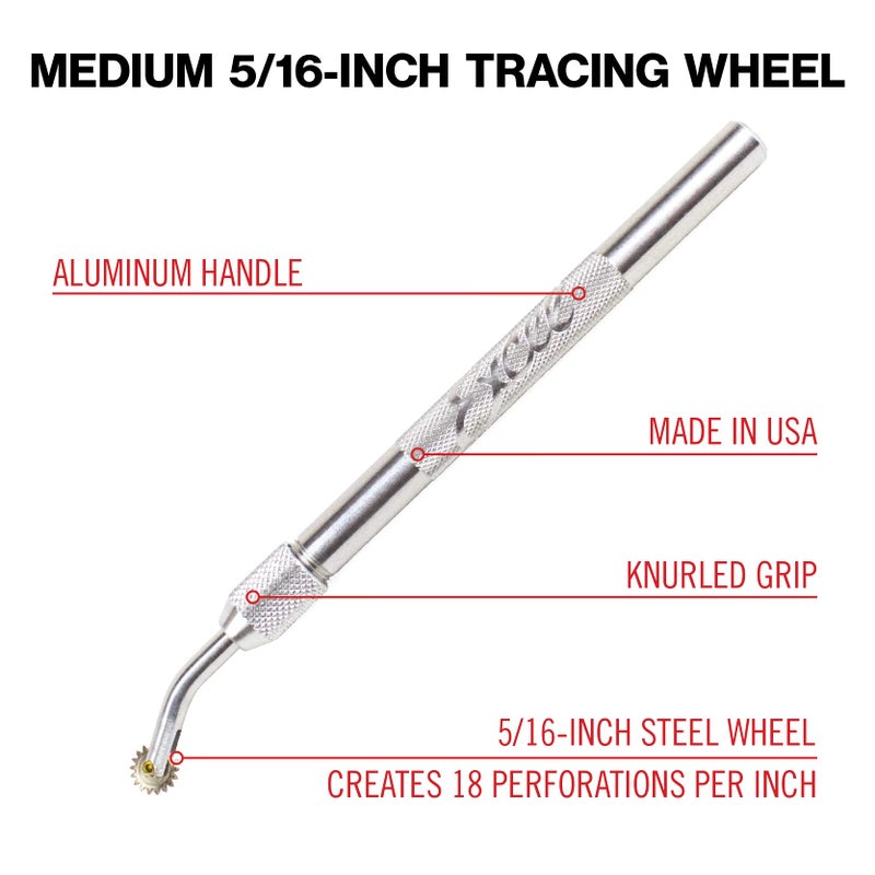 Excel Blades Pounce Wheel - 5/16-Inch Stainless Steel Tracing Wheel, Perforating, Cutting, Sewing Patterns, Quilting & Embossing Tool For Tracing Paper and Leather Craft - Image 2